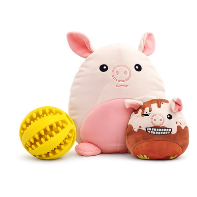 3-in-1 Kuscheltier Schwein