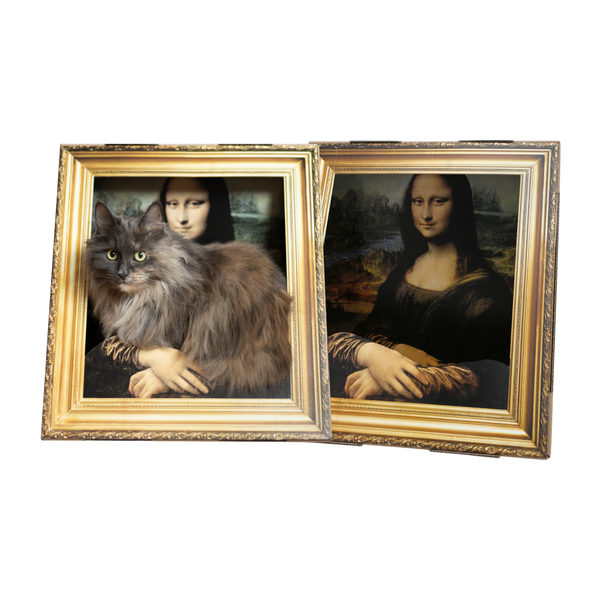 Katzen-Bilderrahmen Mona Lisa