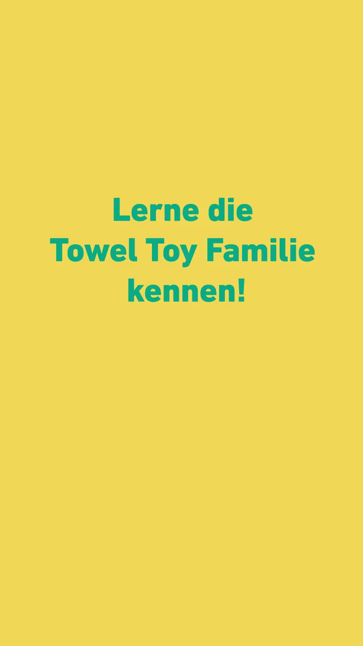 Video: die Towel Toy Familie mit Tiger, Koala, Hund, Affe und Waschbär